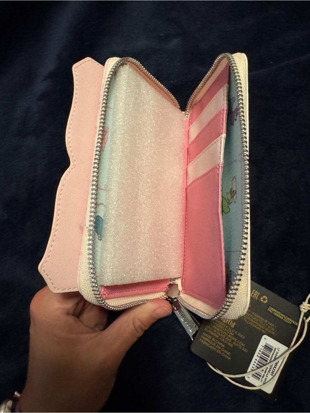 Cinderella’s Mice Making the Pink Dress Zipper Wallet - Picture 6 of 6